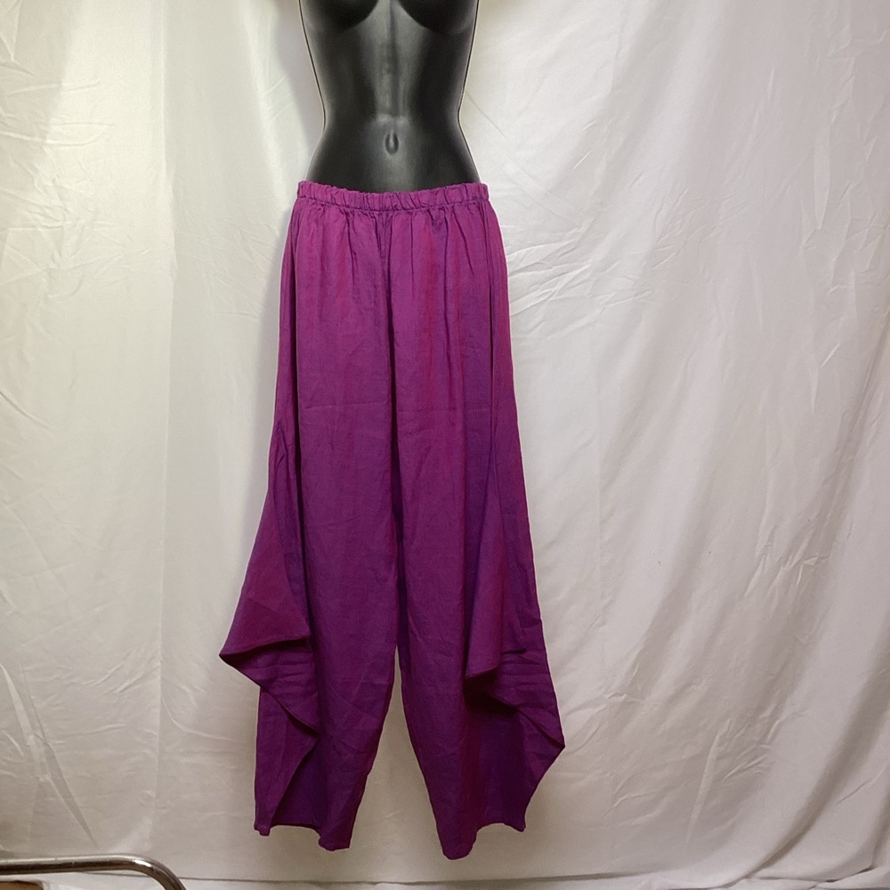 NWT bryn walker hamish 100% linen pants sz large pull on lagenlook boho comfy